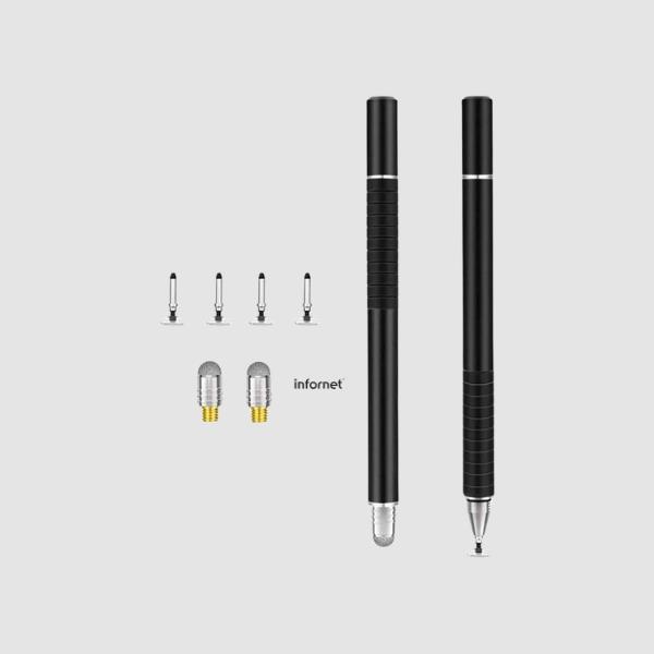 Lápiz Stylus 2 in 1 Táctil Capacitivo Universal con Puntas 