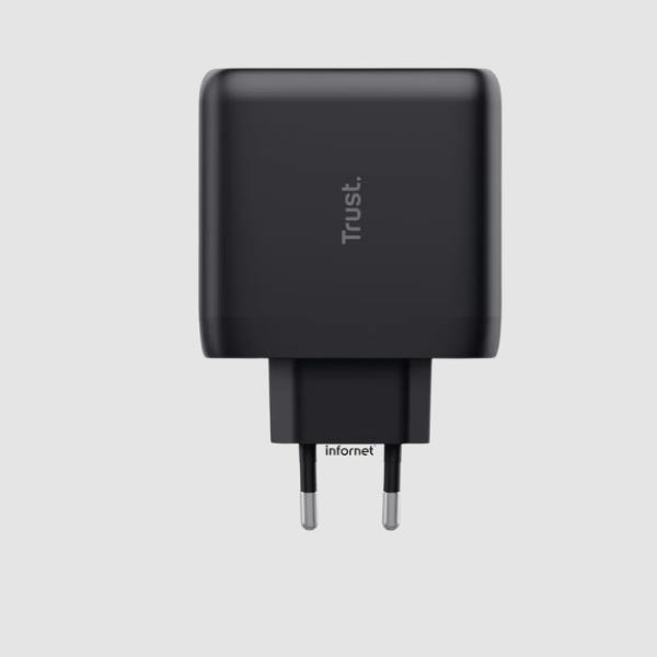  CARGADOR PARED/VIAJE 2xUSB-C 65W MAXO NEGRO TRUST