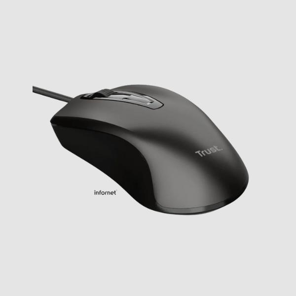 Ratón Trust Basics Wired Mouse/ Hasta 1200 DPI