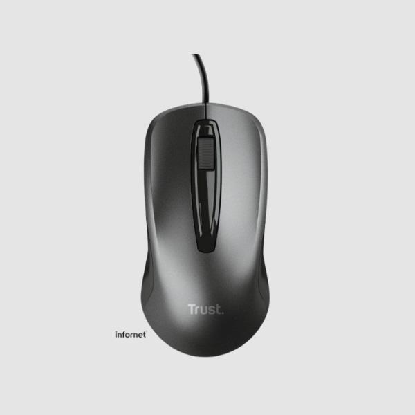 Ratón Trust Basics Wired Mouse/ Hasta 1200 DPI