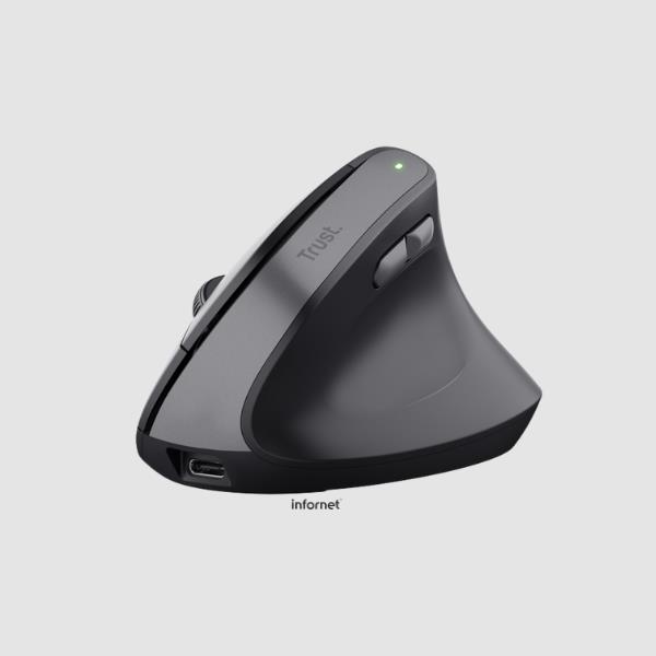 RATON OPTICO WIRELESS ERGONOMICO VERTICAL TM-270 NEGRO TRUST