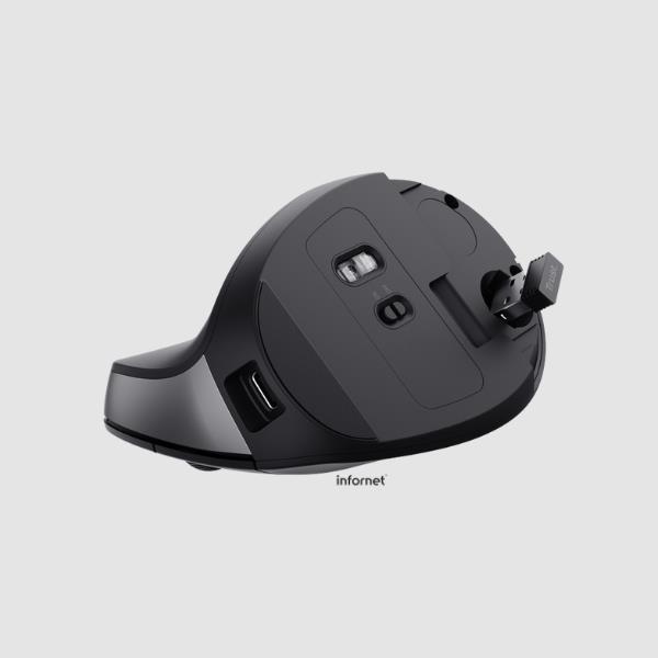 RATON OPTICO WIRELESS ERGONOMICO VERTICAL TM-270 NEGRO TRUST