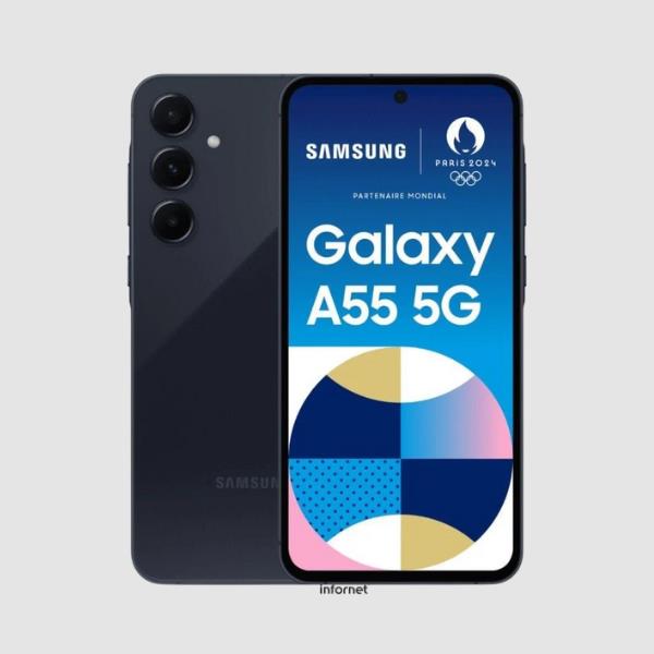 Smartphone Samsung Galaxy A55 8GB/ 128GB/ 6.6"/ 5G/ Negro Eclipse